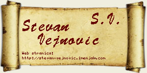 Stevan Vejnović vizit kartica